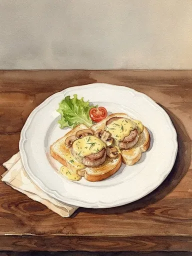 Aquarell: Herrentoast