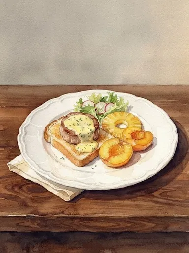 Aquarell: Toast „Florida“